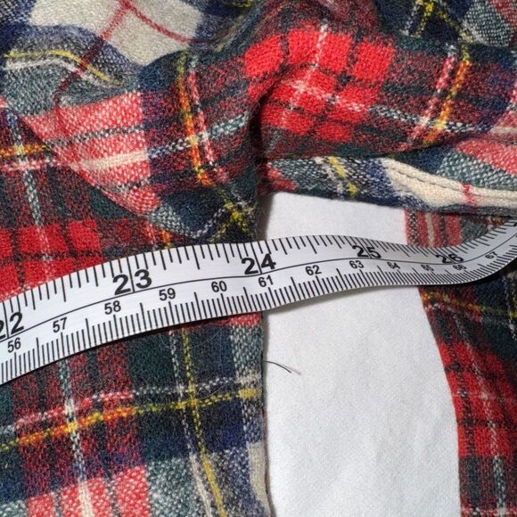 Pendleton Flannel Jacket Mens L Red Plaid Board Pockets 100% Virgin Wool VTG 60s - Picture 4 of 11